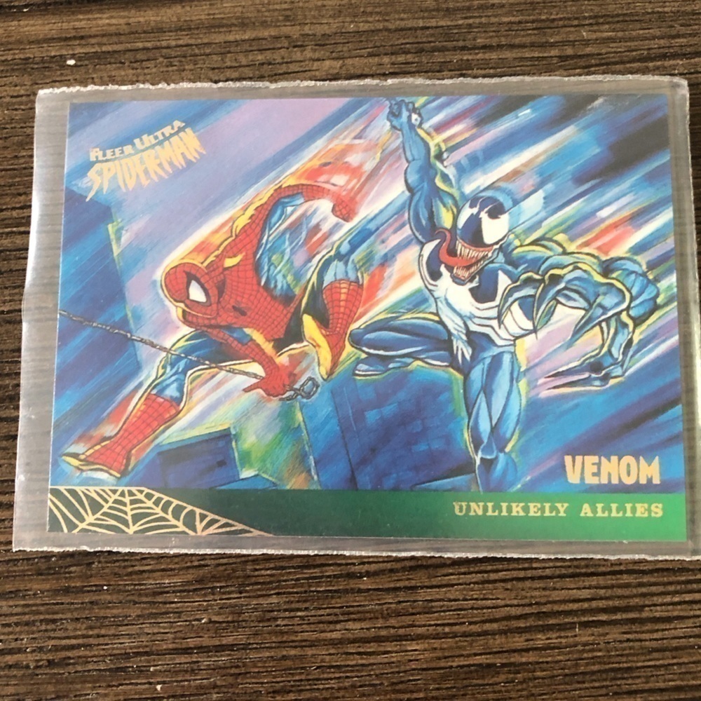 ’95 Marvel Fleer Ultra Spider-Man trading card: Unlikely Allies: Venom #134